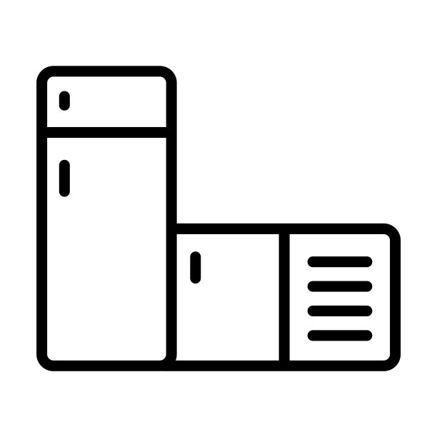 来自家具和家居收藏的冷水图标。薄线性冷水机，冷却，设备轮廓图标孤立在白色背景。线矢量冷水机标志，网络和移动的符号。图片下载