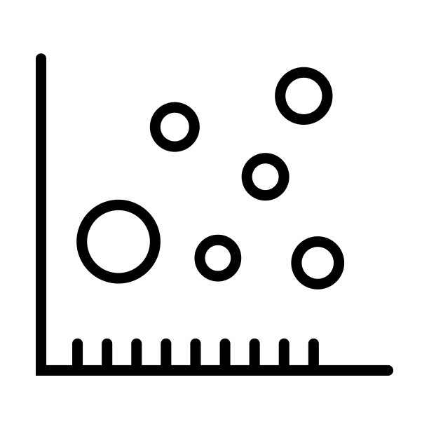 分散圆图标从用户界面收集。薄线性散点圆，圆，散点轮廓图标孤立在白色背景上。线矢量散圈符号，网络和移动符号。图片下载