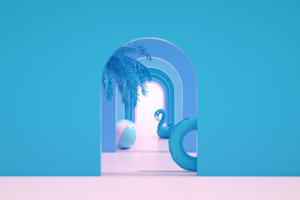 暑假旅游概念与隧道图片下载