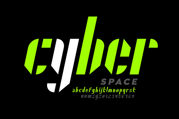 网络空间技术风格字体图片下载
