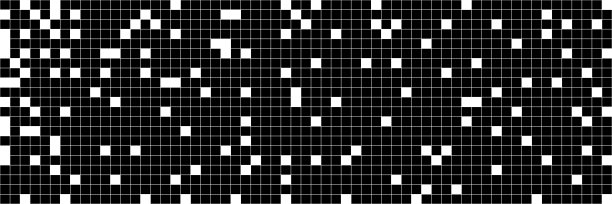 衰落像素模式。黑色像素的背景。矢量插图为您的图形设计。矢量图图片下载