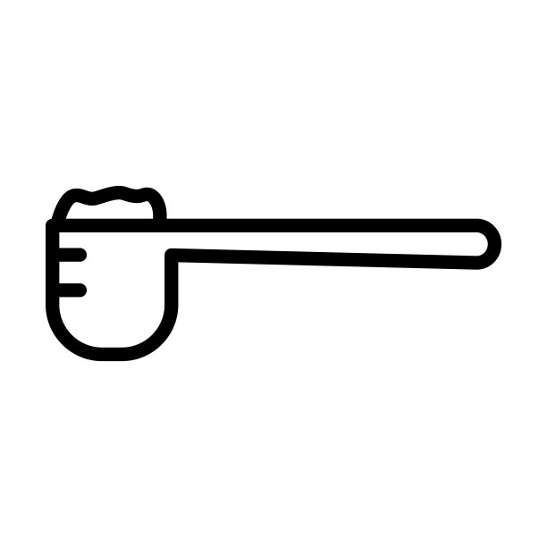 测量勺子图标从杂项收集。薄线性测量勺子，勺子，食物轮廓图标孤立在白色背景上。线矢量测量勺符号，网络和移动符号。图片下载