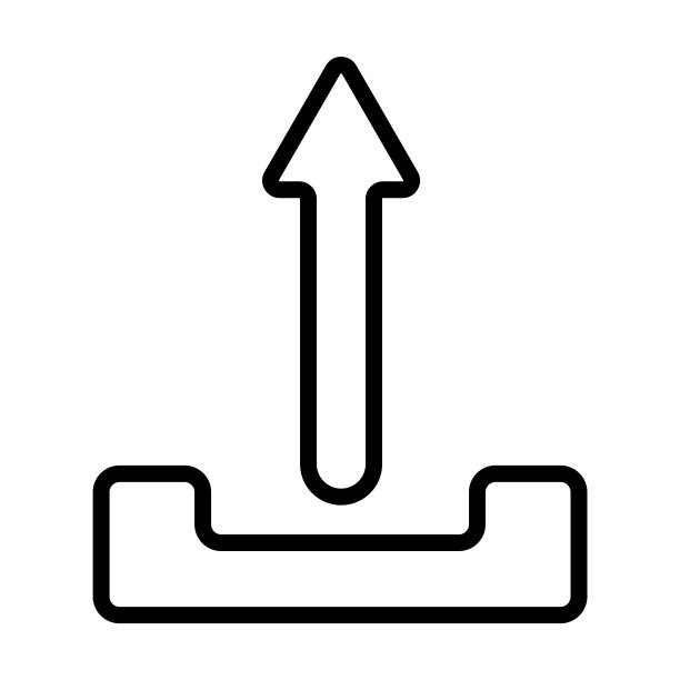 上传按钮图标从用户界面集合。瘦线性上传按钮，上传，下载轮廓图标孤立在白色背景。线矢量上传按钮符号，网页和移动的符号。图片下载