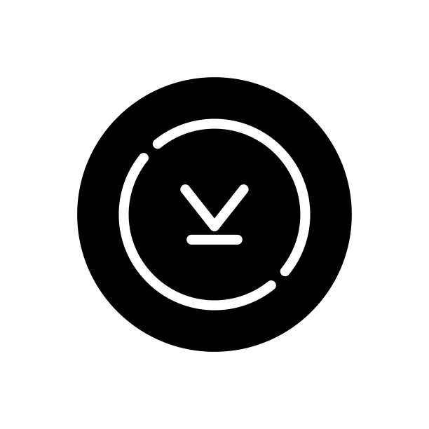 下载箭头图标在透明的背景。下圆app按钮。上传网页符号在矢量平面股票插图图片下载