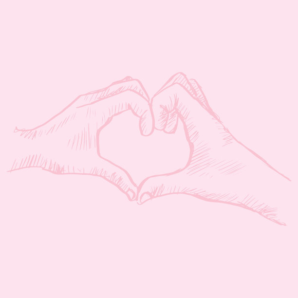 手做心的草图图片下载