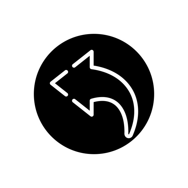 撤销字形图标，网页和移动，背签矢量图形，在白色背景上的固体图案，eps 10。股票插图图片下载