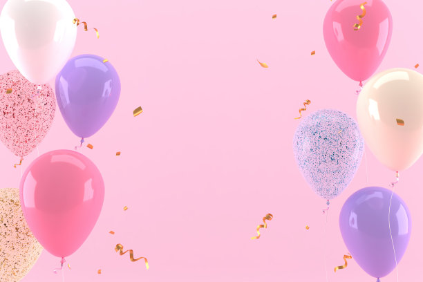 情人节和母亲节贺卡，在特殊日子庆祝活动的3D渲染。图片下载