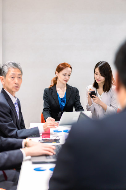 一个国际会议上的女口译图片下载