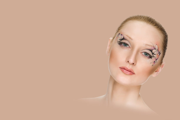 美丽的肖像。创意化妆图片下载