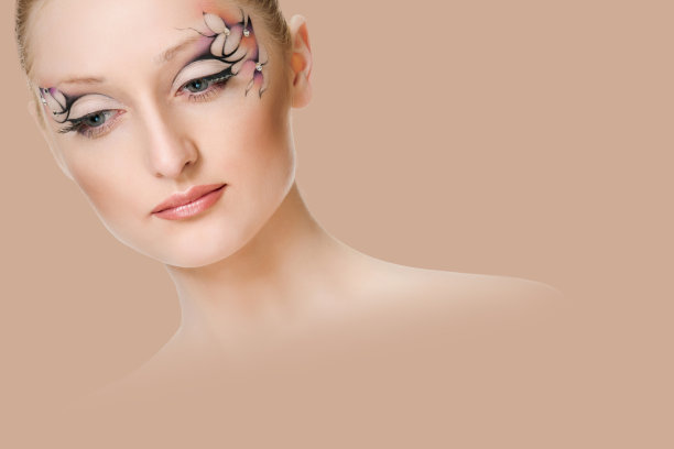美丽的肖像。创意化妆图片下载