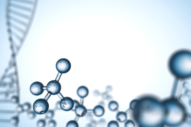 抽象的背景。带有X染色体的DNA分子图片下载