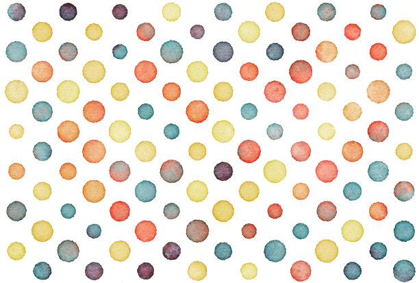 水彩风格彩色点插图图片下载