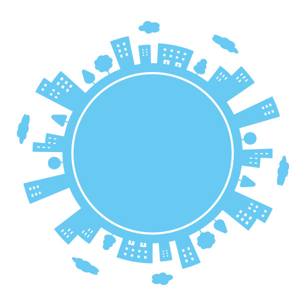 现代城市景观天际线背景图片下载