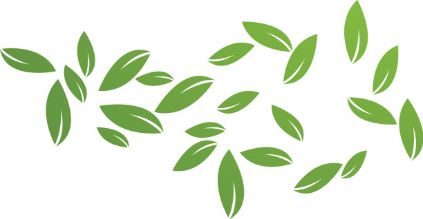 x绿色叶子背景插图图案图片下载