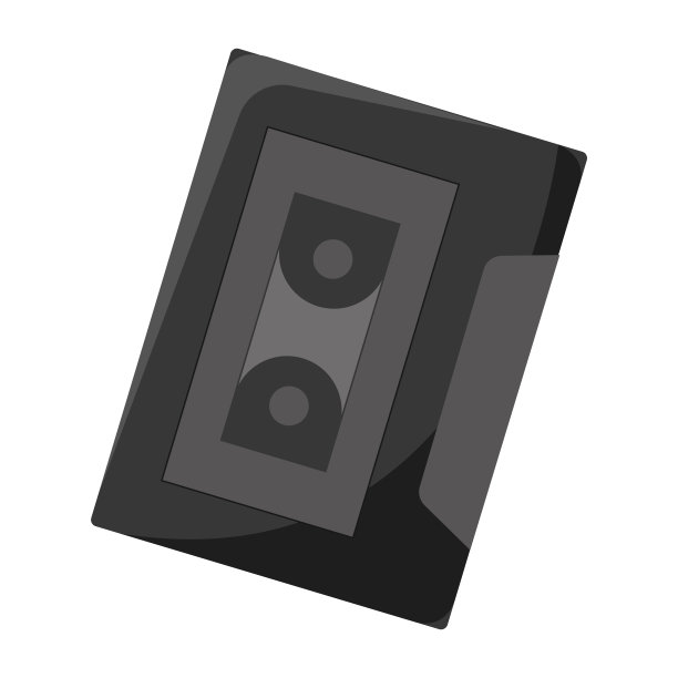 孤立复古盒式磁带图标矢量图片下载