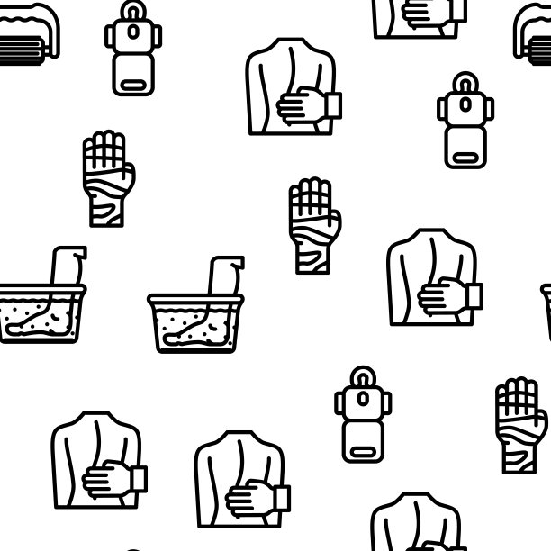 按摩配件和治疗矢量无缝模式图片下载