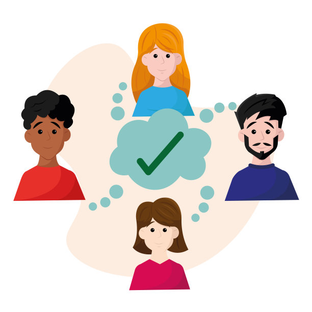 一群人在做头脑风暴业务团队合作的概念向量图片下载