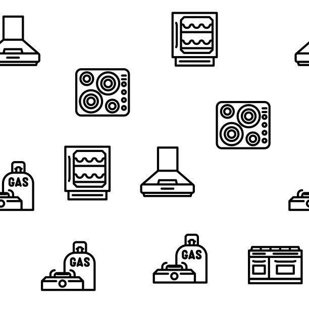 家用电器技术矢量无缝模式图片下载