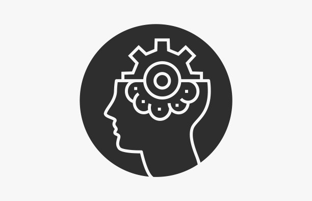 机器学习图标孤立在白色上图片下载