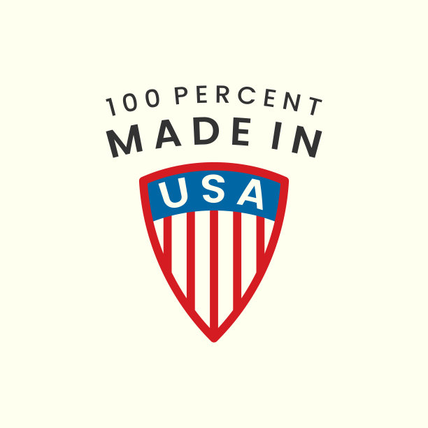 美国国旗会徽线条艺术简单的标志图标模板插图矢量设计。美国制造的标志线条艺术图片下载