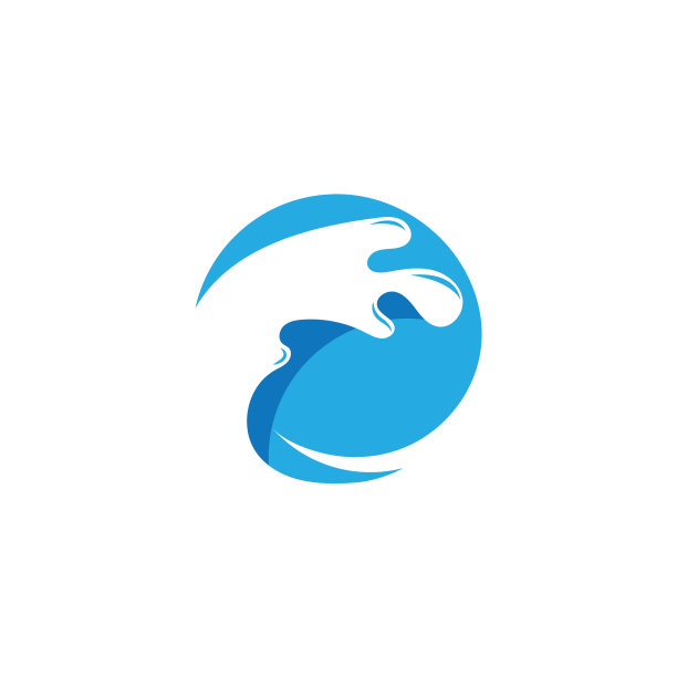 天然水波标志图片下载