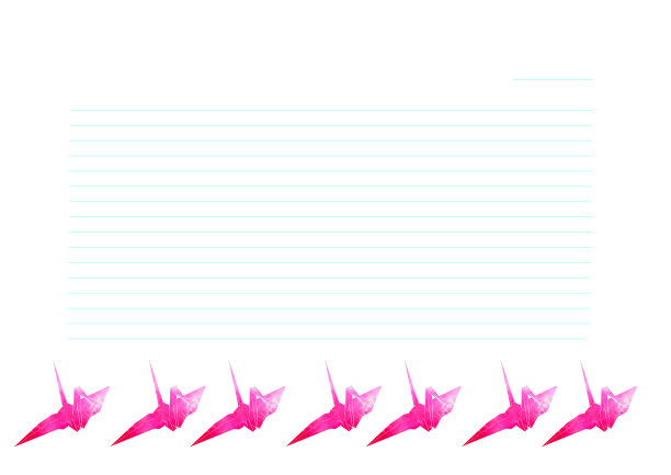 千纸鹤的信纸。在日本，纸鹤是和平的象征。图片下载