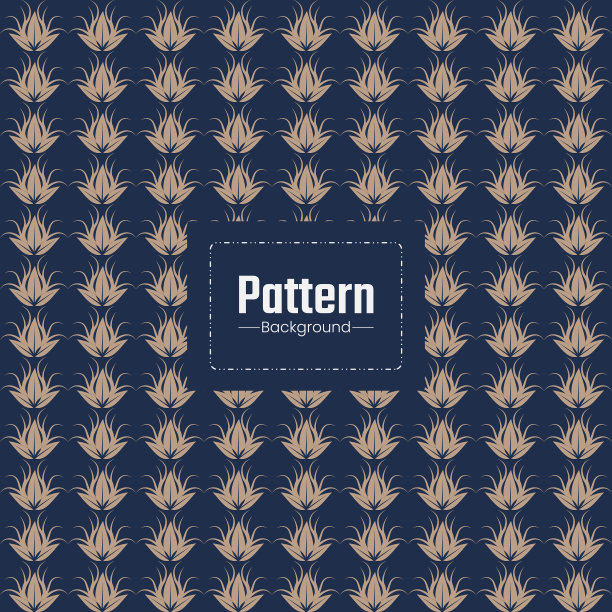 复古花卉图形设计无缝几何图片下载