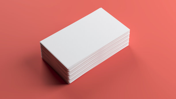 一叠名片模型。品牌及文具设计理念。空白名片。图片下载