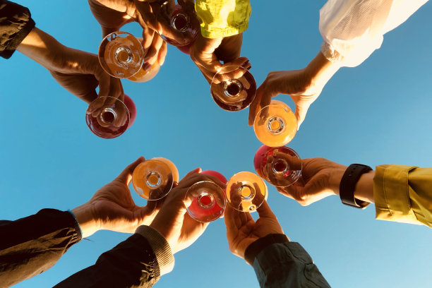 一起迎着晴空，站在低处庆祝图片下载