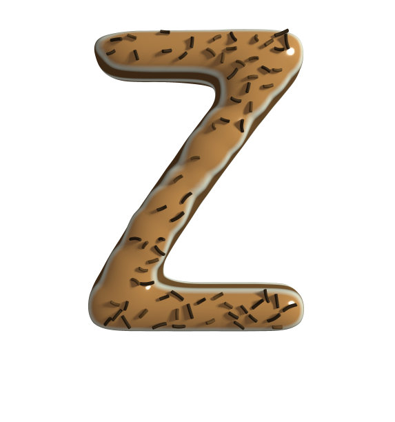 巧克力甜点主题字体字母Z图片下载