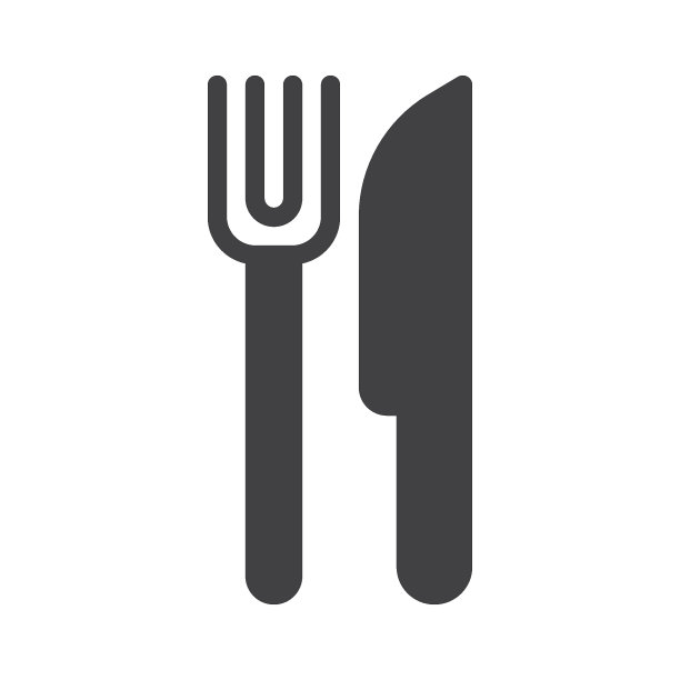 叉和刀矢量图标图片下载