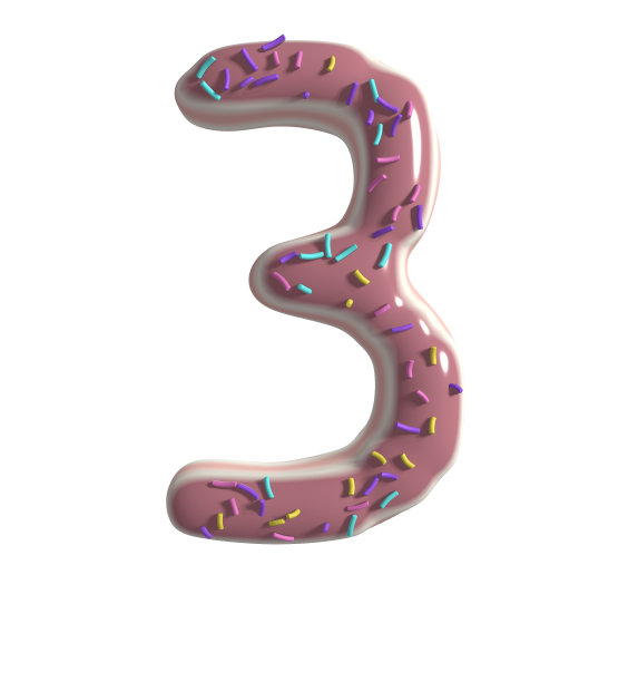 草莓甜甜圈主题字体3号图片下载