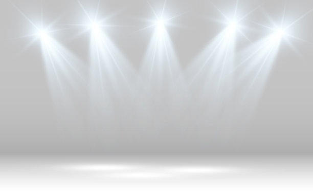 白色场景与聚光灯。矢量插图。图片下载
