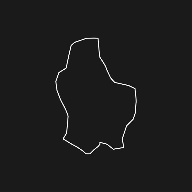 黑色背景上的卢森堡地图图片下载