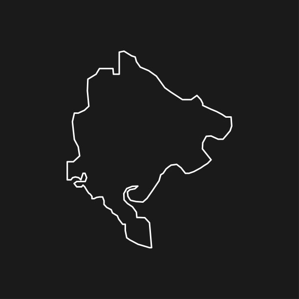 黑山黑色背景地图图片下载