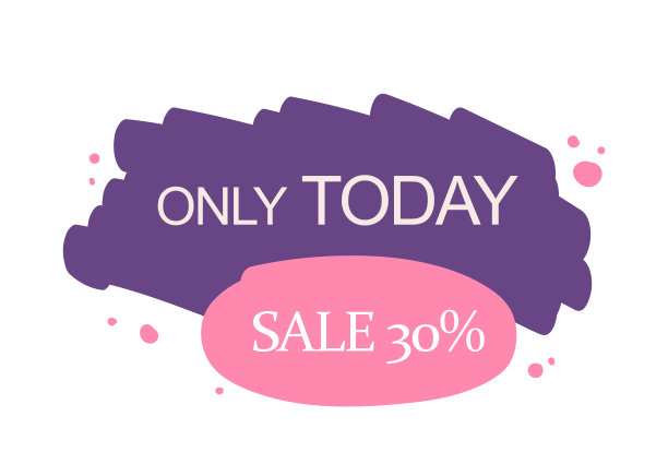 摘要网页横幅，名片，今天的销售只有30%的模板-向量图片下载