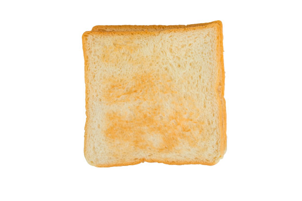 从吐司面包上切下来，孤立在白色背景上图片下载