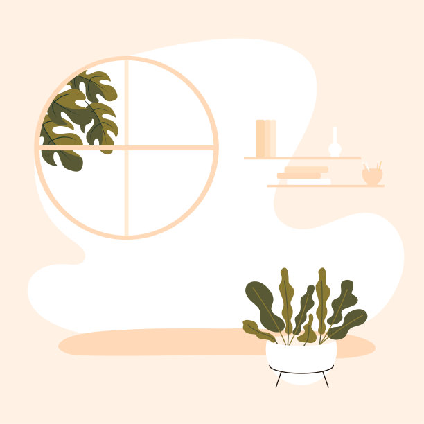 平面向量的房间与圆窗图片下载