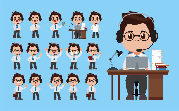 呼叫中心和客户服务特点图片下载