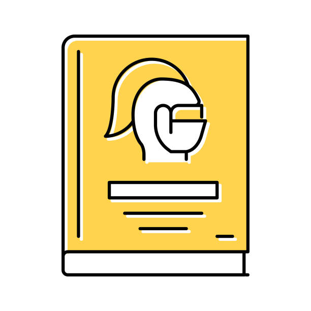 历史类型颜色图标矢量插图图片下载