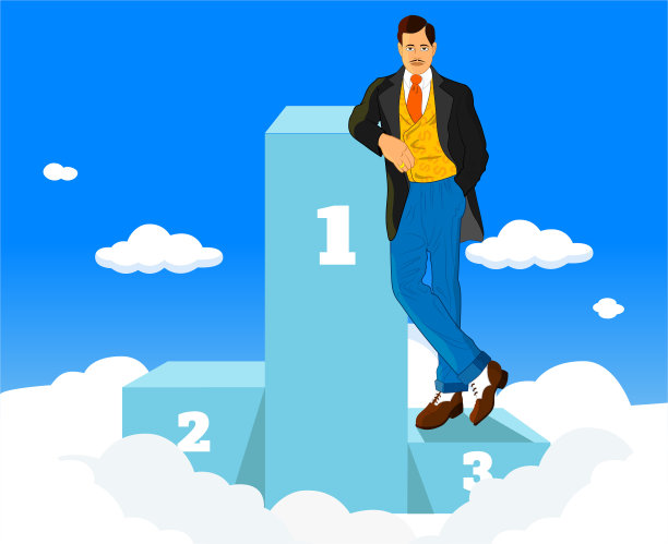 领奖台上的人图片下载