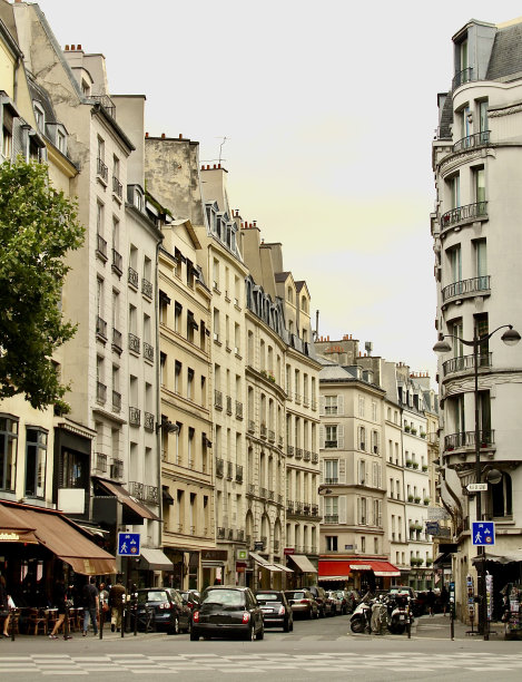 巴黎繁忙的街道图片下载