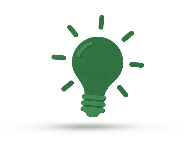 剪纸灯泡图标图片下载