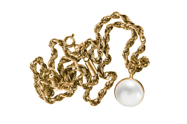 金项链孤立图片下载