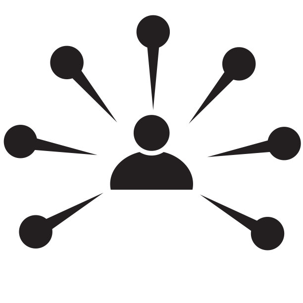 客户洞察图标在白色背景。人关系的迹象。平的风格。图片下载