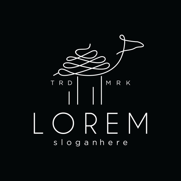 线艺术插图骆驼设计股票矢量几何图片下载