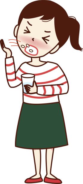 一个正在服药的年轻女子。图片下载