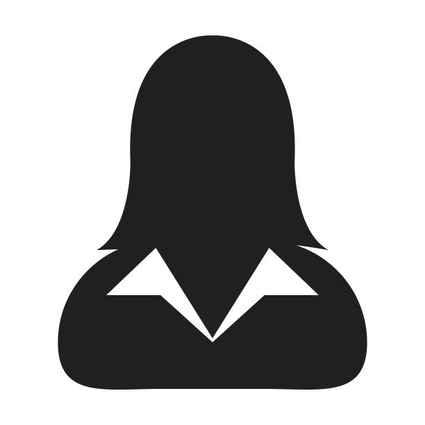 领导图标矢量女性用户个人资料头像符号为企业在平面彩色字形象形符号图片下载