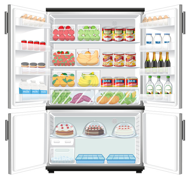 冰箱里有很多食物图片下载