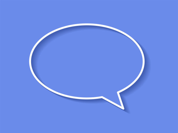 在蓝色背景上孤立的语音泡泡。消息的框架模板。副本的空间。平面设计。矢量插图。图片下载